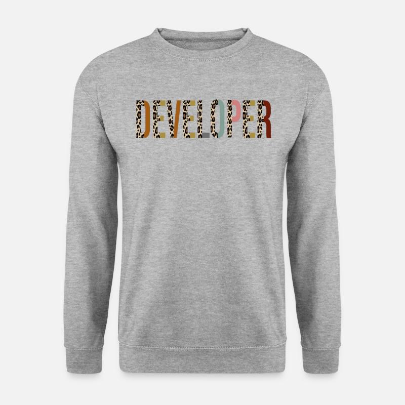 Entwickler - Unisex Pullover - Weißgrau meliert