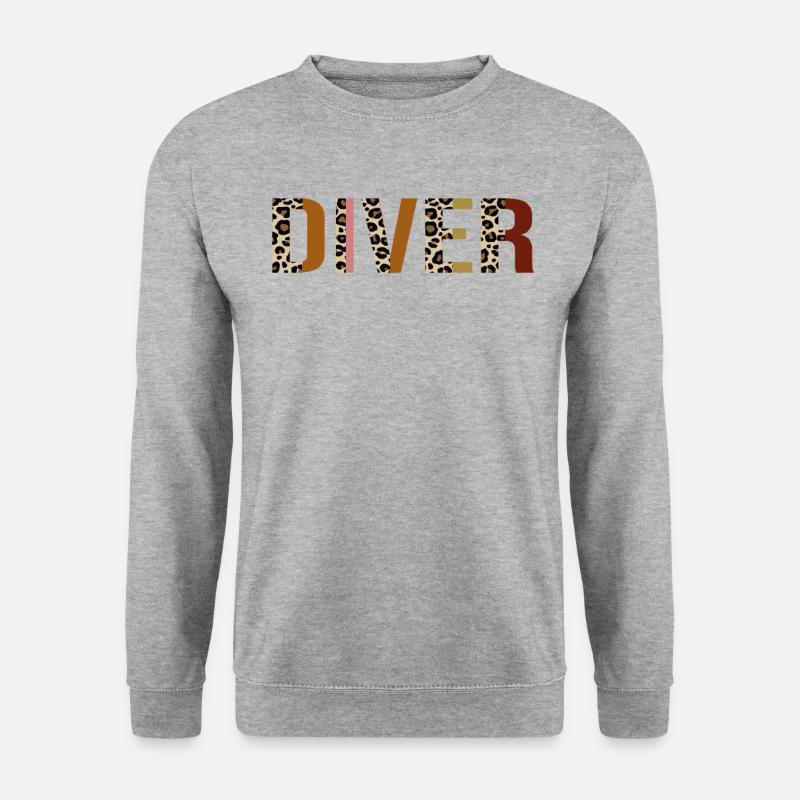 Taucher - Unisex Pullover - Weißgrau meliert