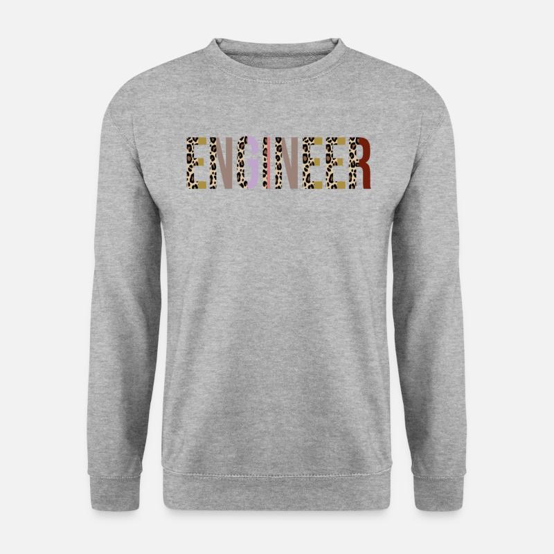 Ingenieur - Unisex Pullover - Weißgrau meliert