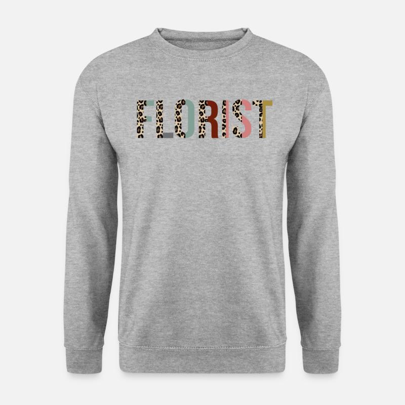 Blumenhändler - Unisex Pullover - Weißgrau meliert