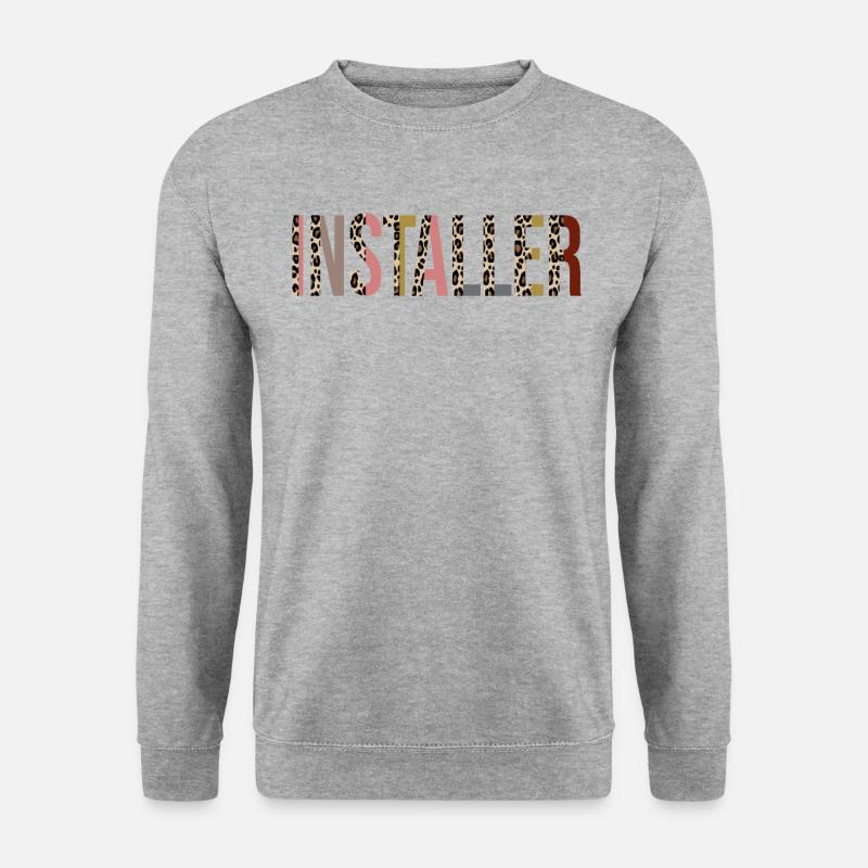 Installationsprogramm - Unisex Pullover - Weißgrau meliert