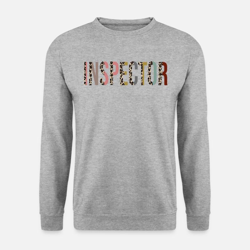 Inspektor - Unisex Pullover - Weißgrau meliert