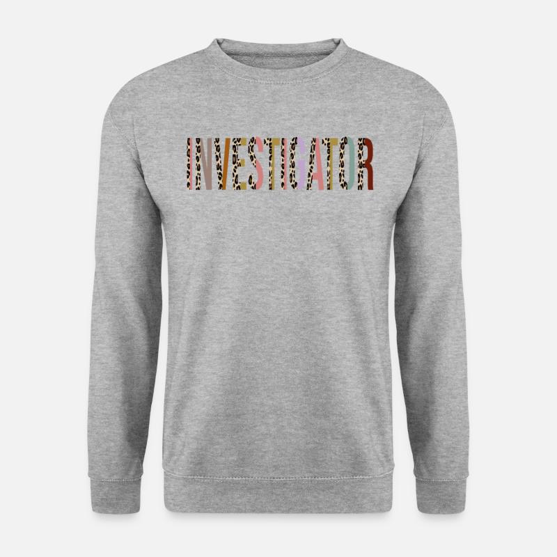 Ermittler - Unisex Pullover - Weißgrau meliert