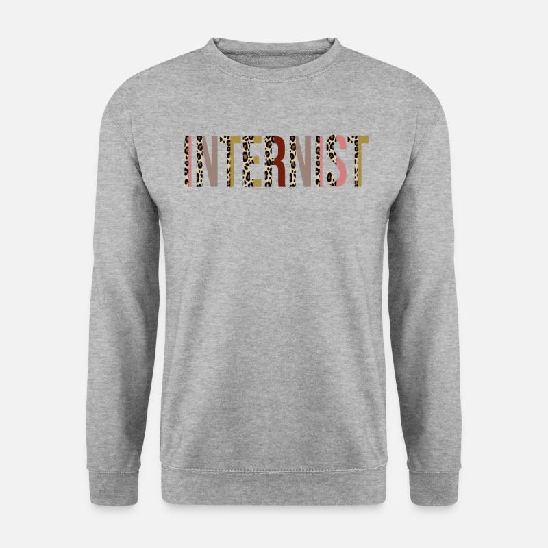 Internist - Unisex Pullover - Weißgrau meliert