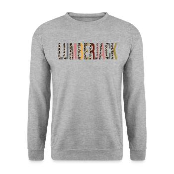 Holzfäller - Unisex Pullover - Weißgrau meliert - Vorne - Alina (178cm) & Michal (187cm)