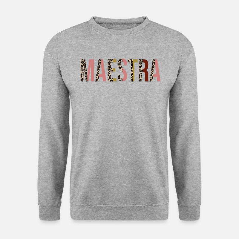 Maestra - Unisex Pullover - Weißgrau meliert