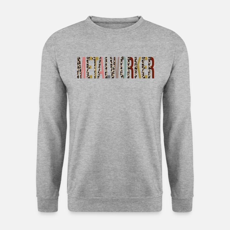 Metallarbeiter - Unisex Pullover - Weißgrau meliert