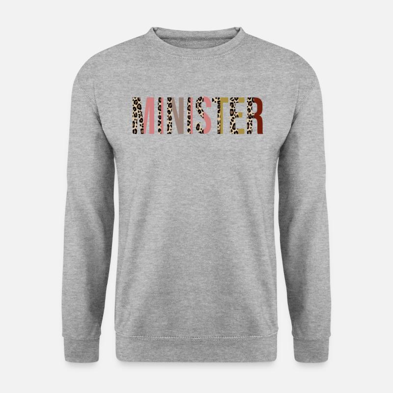 Minister - Unisex Pullover - Weißgrau meliert