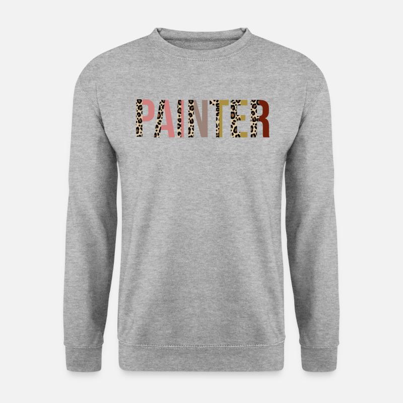 Maler - Unisex Pullover - Weißgrau meliert