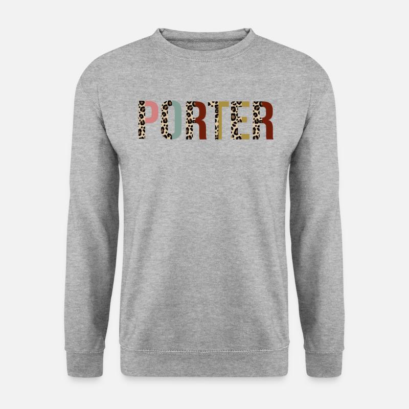 Pförtner - Unisex Pullover - Weißgrau meliert
