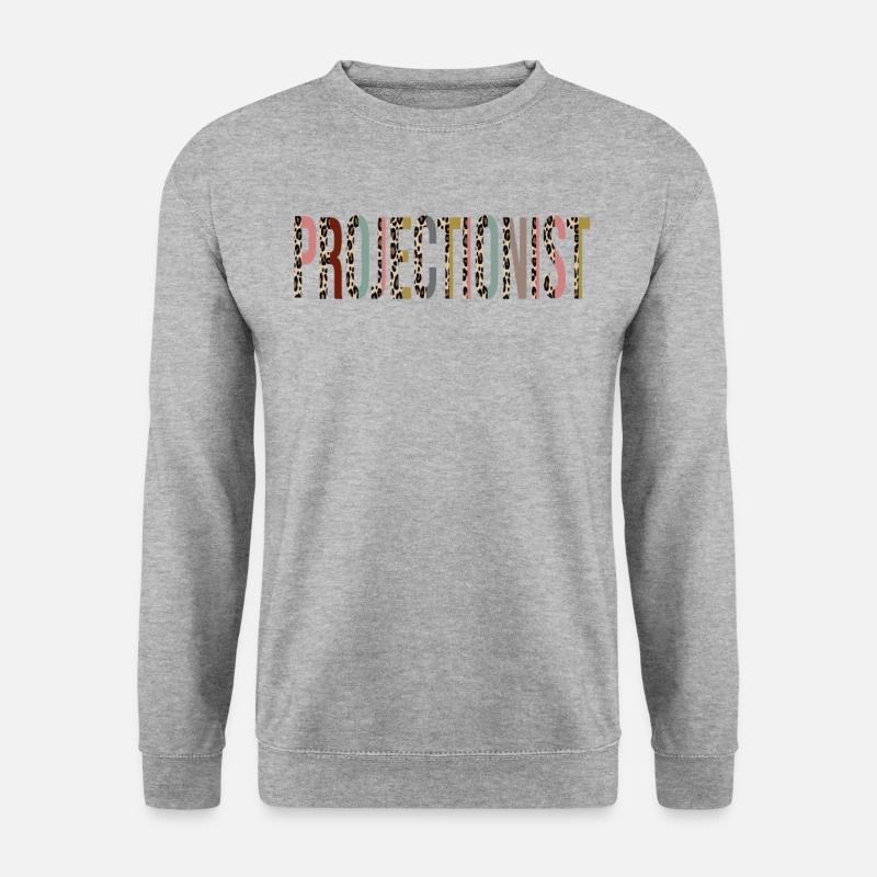 Filmvorführer - Unisex Pullover - Weißgrau meliert