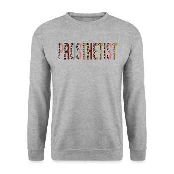 Prosthetist - Unisex Pullover - Weißgrau meliert - Vorne - Alina (178cm) & Michal (187cm)