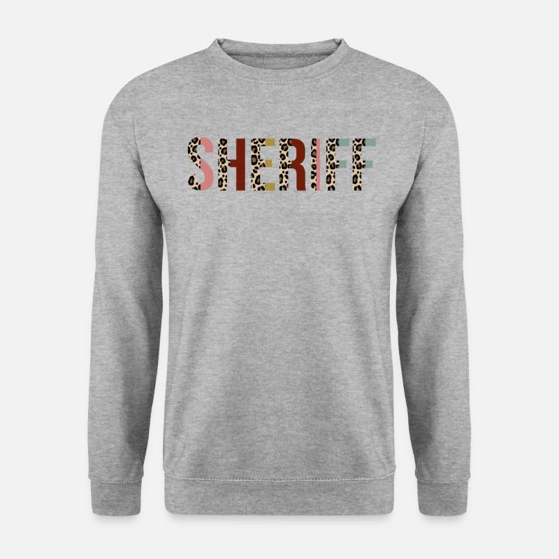 Sheriff - Unisex Pullover - Weißgrau meliert
