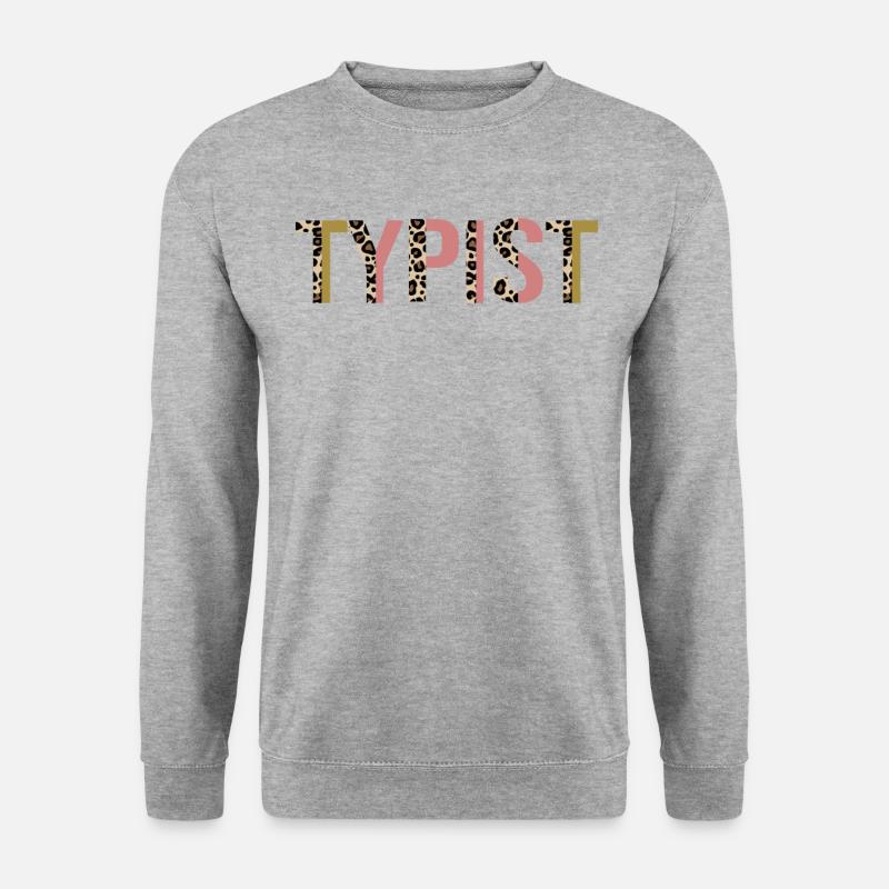 Schreibkraft - Unisex Pullover - Weißgrau meliert