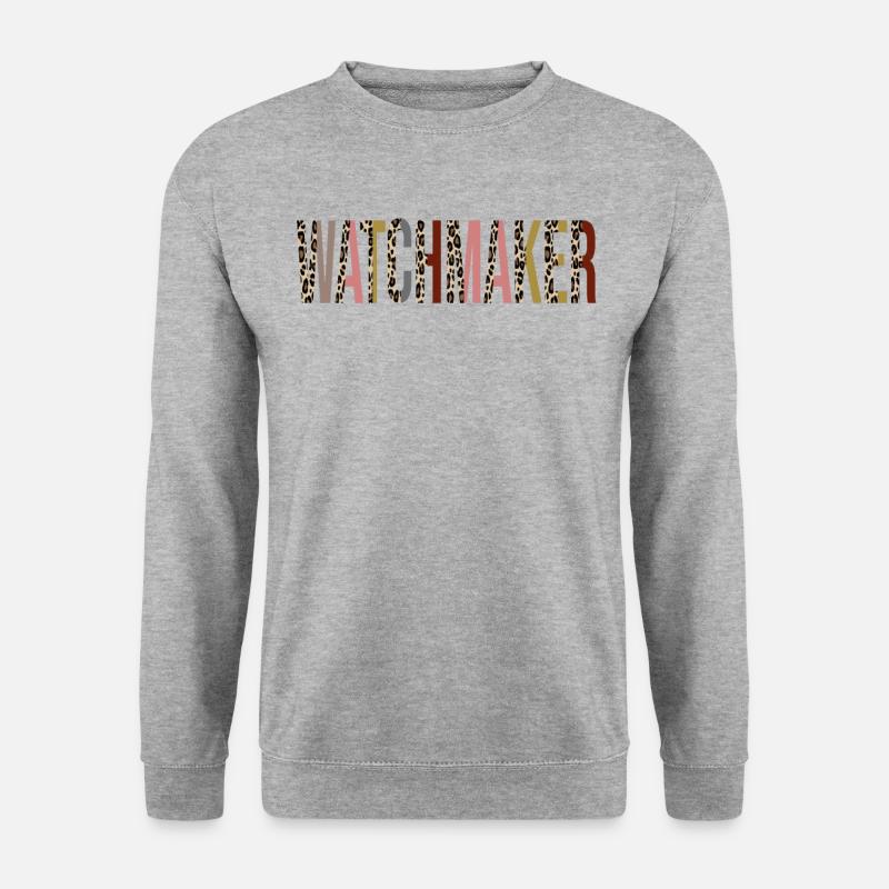Uhrmacher - Unisex Pullover - Weißgrau meliert