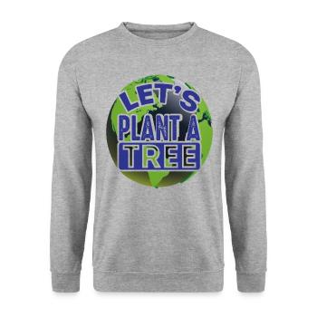 Let's Plant A Tree Tree Plantation - Unisex Sweatshirt - salt & pepper - Front - Alina (178cm) & Michal (187cm)