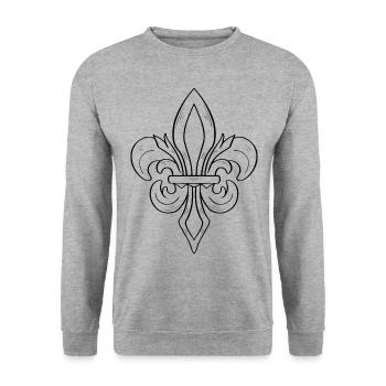 Baroque Aesthetic Symbol Dark Academia - Unisex Sweatshirt - salt & pepper - Front - Alina (178cm) & Michal (187cm)