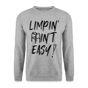 Funny Amputee Limping Ain't Easy Amputee Veterans - Unisex Sweatshirt - salt & pepper - Front - Alina (178cm) & Michal (187cm)