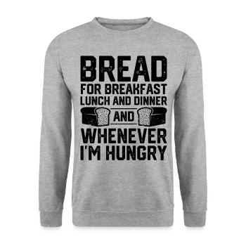 Funny bread baker - Unisex Sweatshirt - salt & pepper - Front - Alina (178cm) & Michal (187cm)