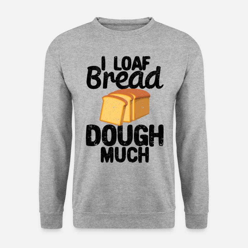Lustiger Brotbacken-Bäcker - Unisex Pullover - Weißgrau meliert