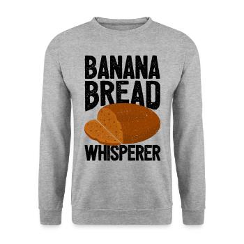 Funny bread baker - Unisex Sweatshirt - salt & pepper - Front - Alina (178cm) & Michal (187cm)