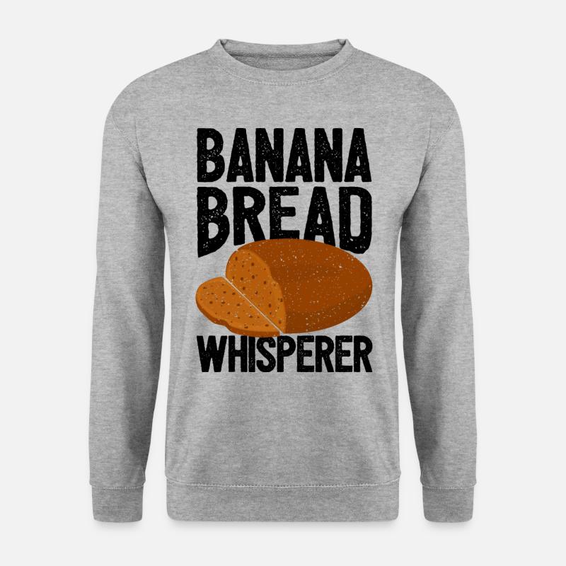 Lustiger Brotbacken-Bäcker - Unisex Pullover - Weißgrau meliert