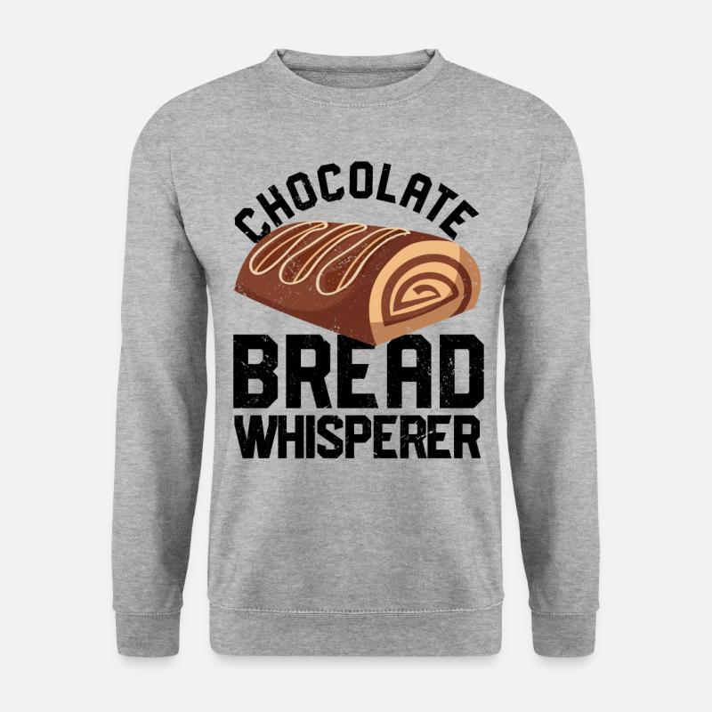 Lustiger Brotbacken-Bäcker - Unisex Pullover - Weißgrau meliert