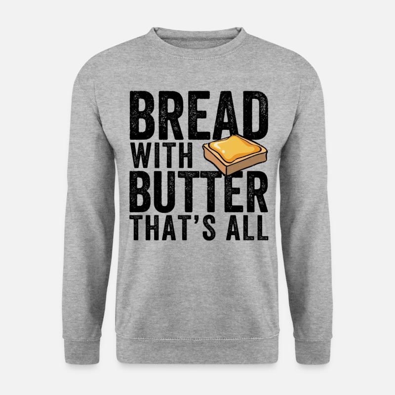 Lustiger Brotbacken-Bäcker - Unisex Pullover - Weißgrau meliert