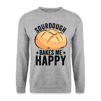 Drôle de boulanger - Sweat-shirt Unisexe - gris chiné - Devant - Alina (178cm) & Michal (187cm)