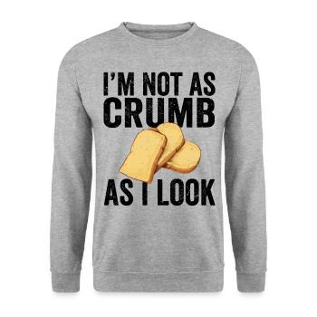 Funny bread baker - Unisex Sweatshirt - salt & pepper - Front - Alina (178cm) & Michal (187cm)