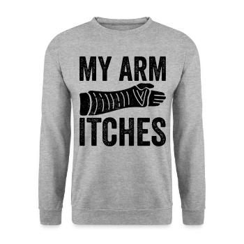 Broken arm - Unisex Sweatshirt - salt & pepper - Front - Alina (178cm) & Michal (187cm)