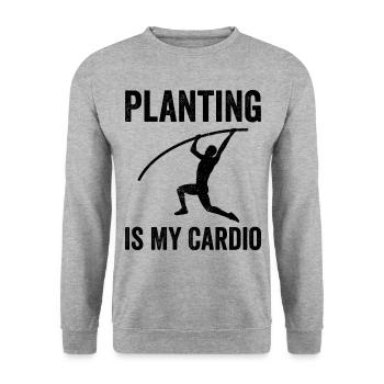 Fun Pole Vault Pole Vault - Unisex Sweatshirt - salt & pepper - Front - Alina (178cm) & Michal (187cm)