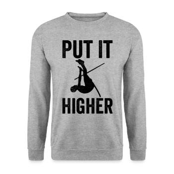 Fun Pole Vault Pole Vault - Unisex Sweatshirt - salt & pepper - Front - Alina (178cm) & Michal (187cm)