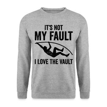 Saut à la perche amusant - Sweat-shirt Unisexe - gris chiné - Devant - Alina (178cm) & Michal (187cm)