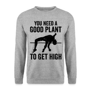 Fun pole vault - Unisex Sweatshirt - salt & pepper - Front - Alina (178cm) & Michal (187cm)