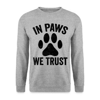Polizeibeamter Polizeihund - Unisex Pullover - Weißgrau meliert - Vorne - Alina (178cm) & Michal (187cm)