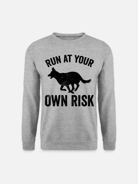 Polizeibeamter Polizeihund - Unisex Pullover - Weißgrau meliert