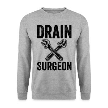 Mécanicien d’égouts Mécanicien sanitaire - Sweat-shirt Unisexe - gris chiné - Devant - Alina (178cm) & Michal (187cm)