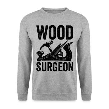 Soil Surgeon Landwirt Landwirtschaft - Unisex Pullover - Weißgrau meliert - Vorne - Alina (178cm) & Michal (187cm)