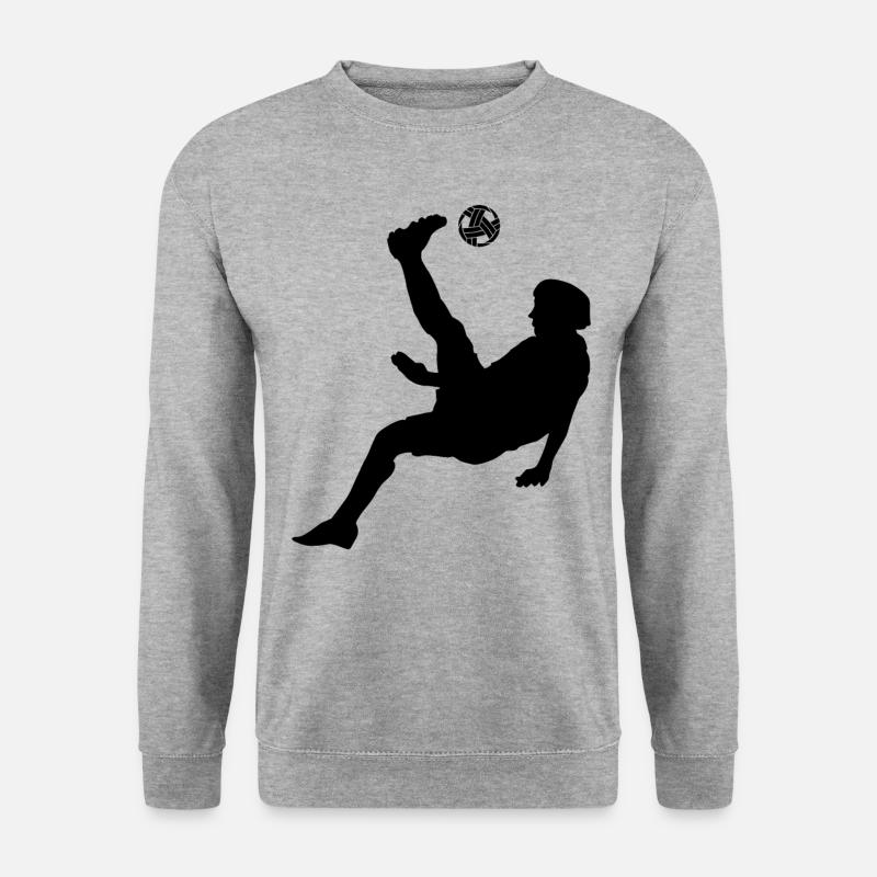 Sepak Takraw Spieler - Unisex Pullover - Weißgrau meliert