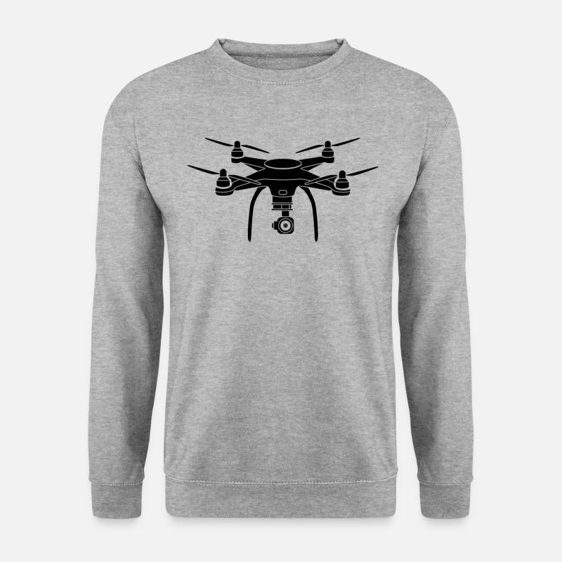 Pilote de drone Pilote de drone - Sweat-shirt Unisexe - gris chiné