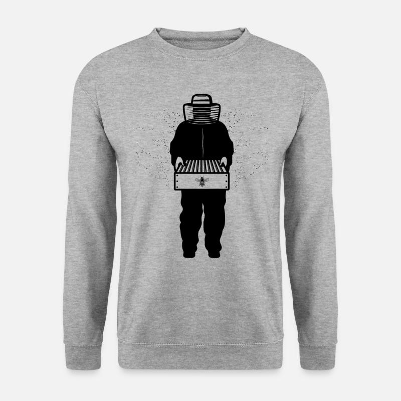 Imker Imkerei - Unisex Pullover - Weißgrau meliert