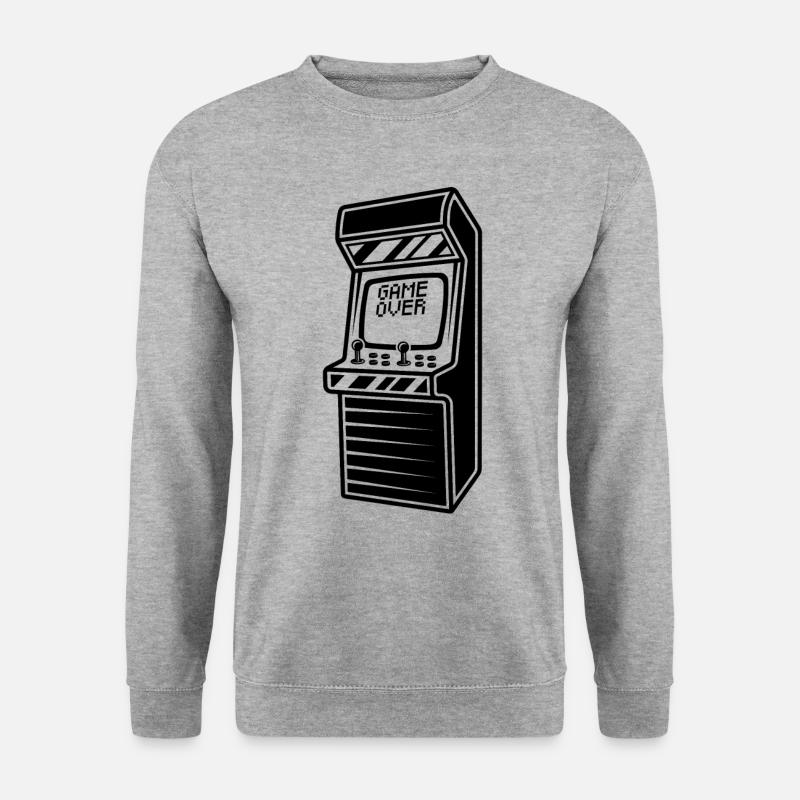 Arcade-Spiele Gamer - Unisex Pullover - Weißgrau meliert