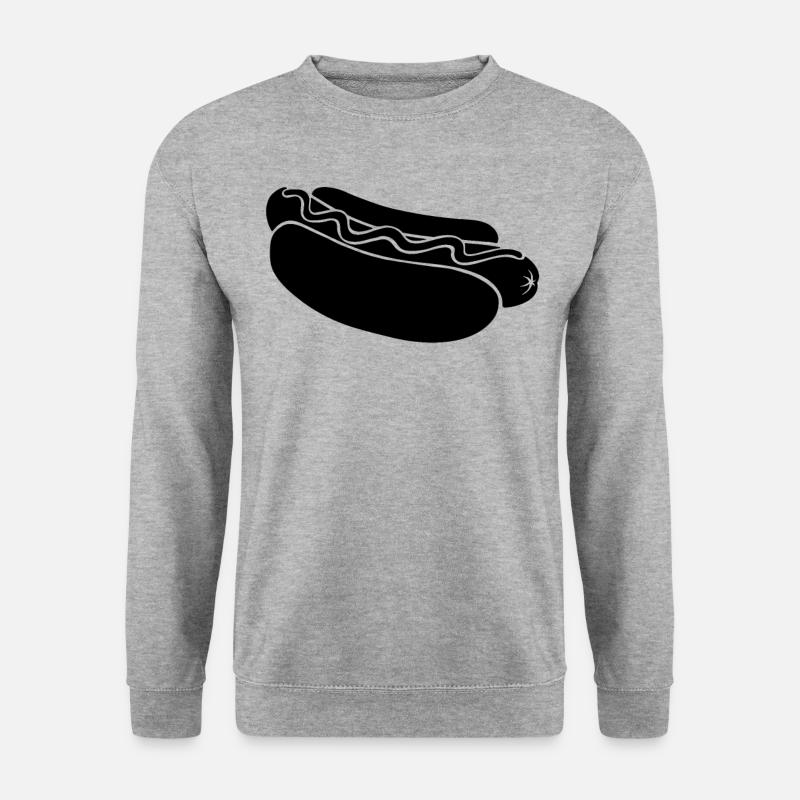 Hot Dog Hotdog - Unisex Pullover - Weißgrau meliert