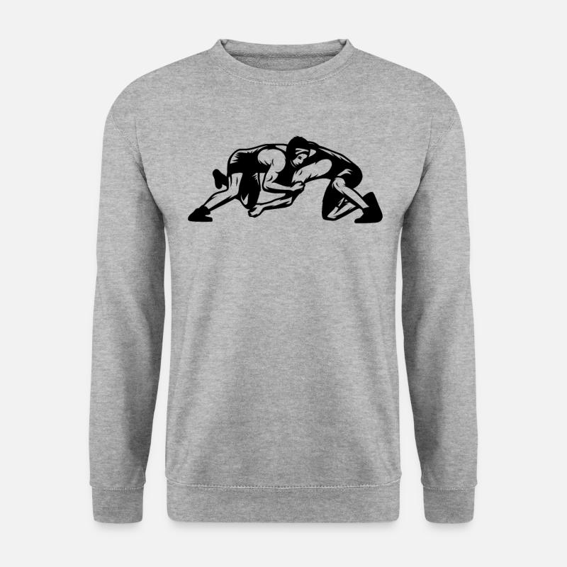 Wrestling Ringer - Unisex Pullover - Weißgrau meliert