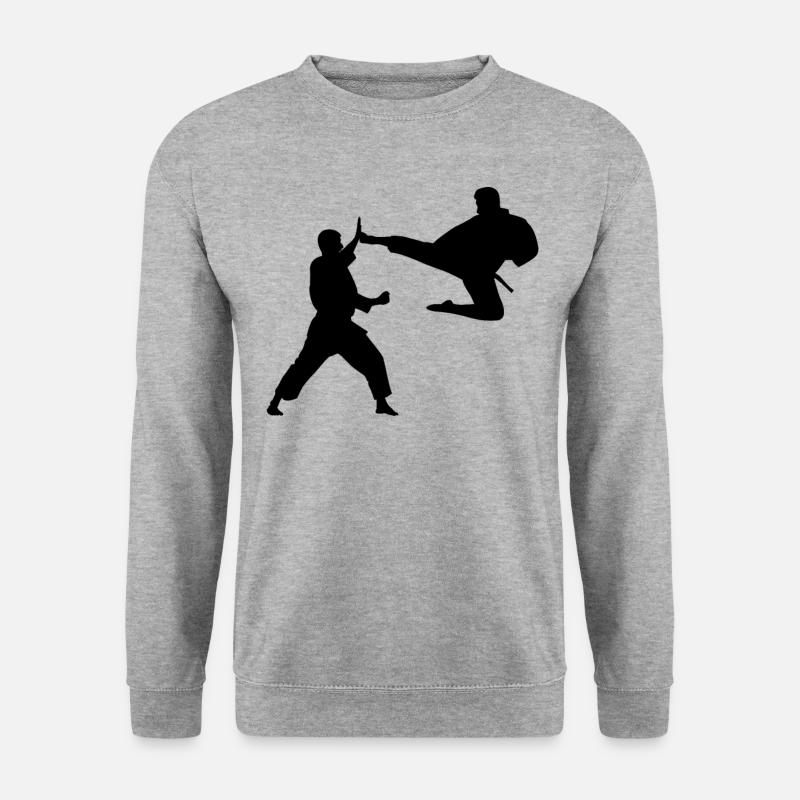 Karate MMA - Unisex Pullover - Weißgrau meliert