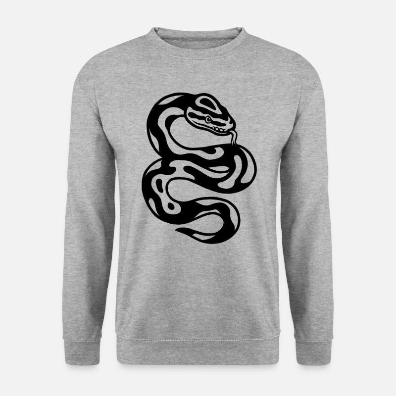 Puffer python snake - Unisex Sweatshirt - salt & pepper