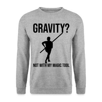Fun Pole Vault Pole Vault Pole Vault - Unisex Sweatshirt - salt & pepper - Front - Alina (178cm) & Michal (187cm)