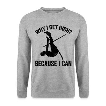 Fun Pole Vault Pole Vault Pole Vault - Unisex Sweatshirt - salt & pepper - Front - Alina (178cm) & Michal (187cm)
