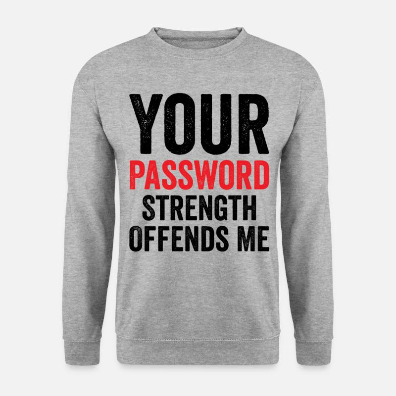 Cybersecurity Computersicherheit Cybersecurity - Unisex Pullover - Weißgrau meliert